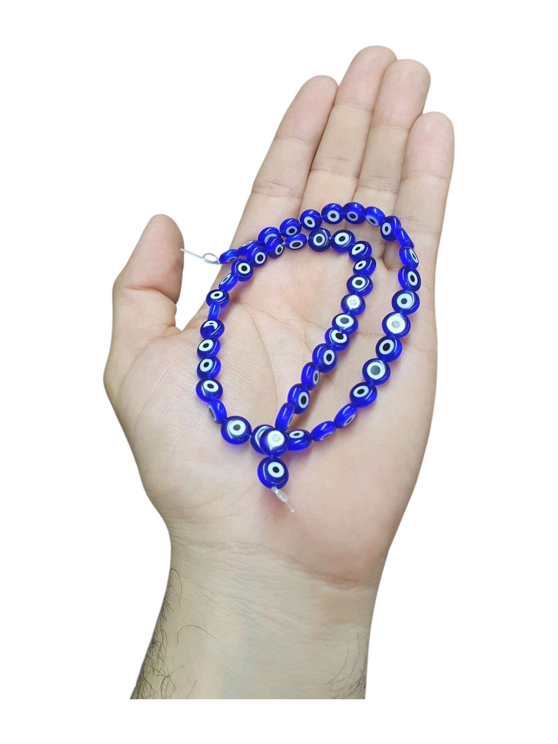 Sarta de Ojos Turco Plano #8 Azul - Imagen 3