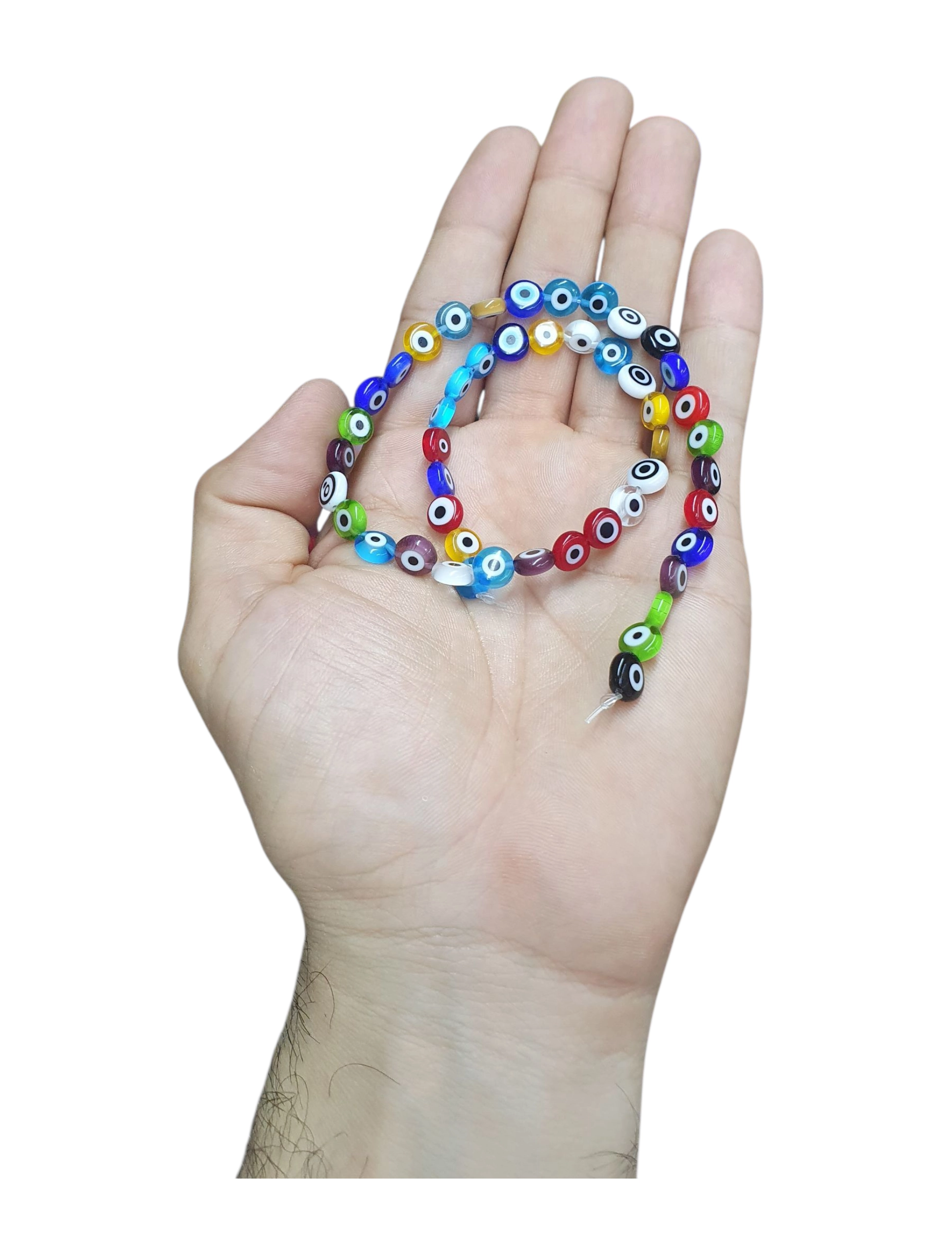 Sarta de Ojos Turco Plano Multicolor #8 - Imagen 3