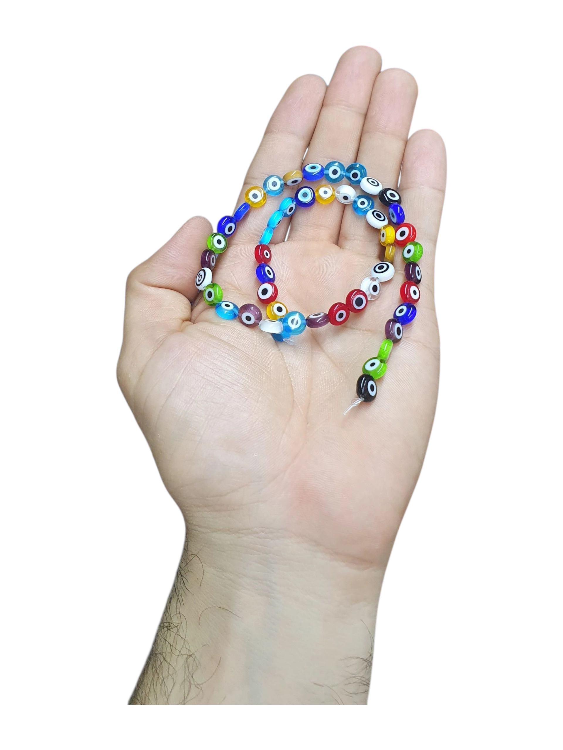 Sarta de Ojos Turco Plano Multicolor #8 - Imagen 2