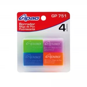 Kit Borrador Colores x 4u Gipao