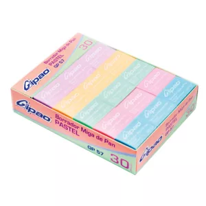 Borrador Colores Pastel Miga Pan Gipao x 30u