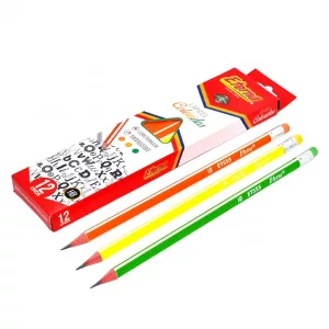 Lápices Mina Negra HB Colores Neón x 12