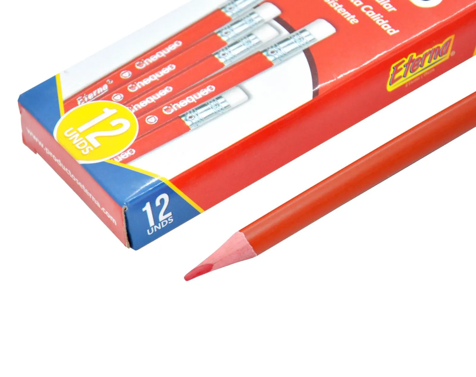 Lápiz Triangular Rojo x 12 - Imagen 2