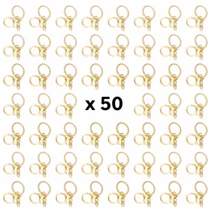 Herrajes Llaveros Dorados (x 50)