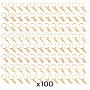 Argolla Dorada Llaveros x 100 u