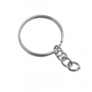 Argolla Plateada Llaveros x 1 u