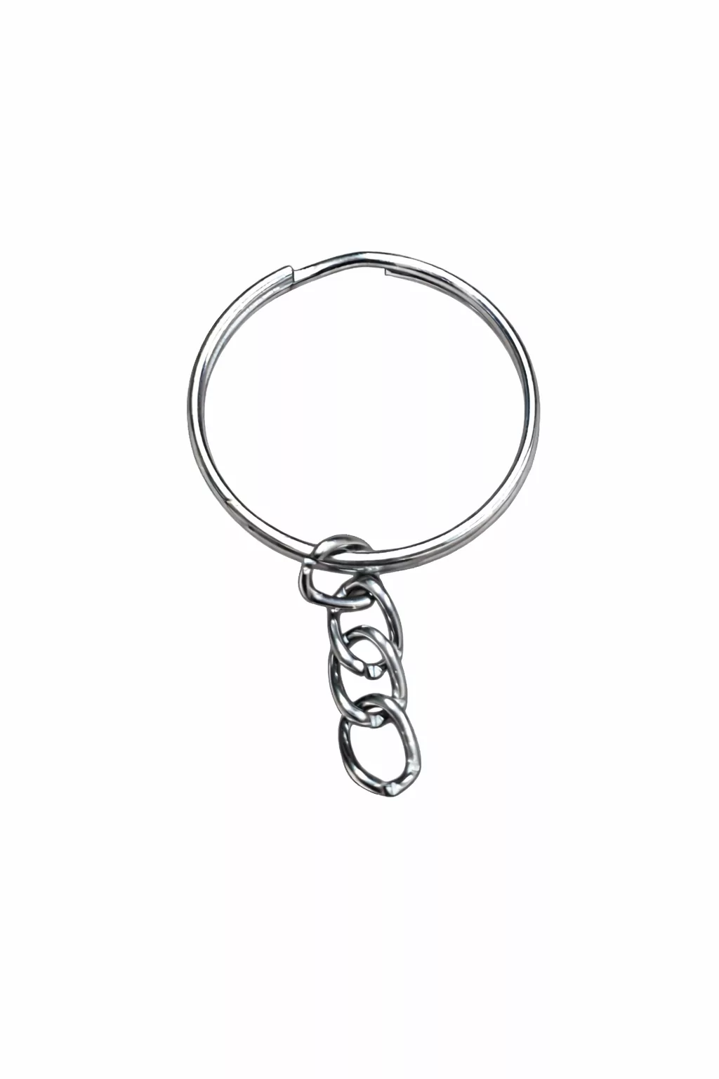 Argolla Plateada Llaveros x 3 u - Imagen 2