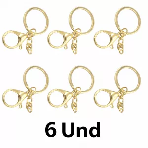 Herrajes Llaveros Dorados (x6)