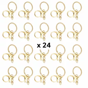 Herrajes Llaveros Dorados (x 24)