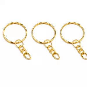 Argolla Dorada Llaveros x 3 u