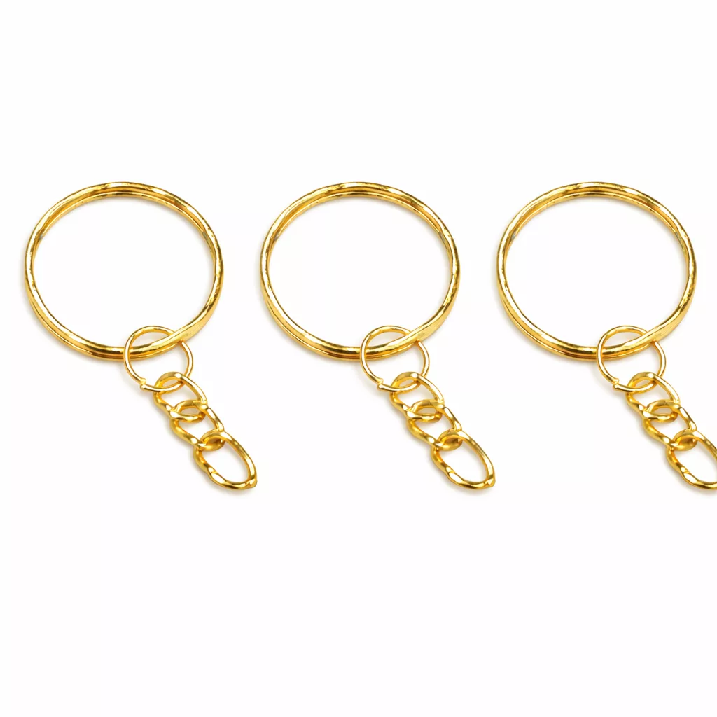 Argolla Dorada Llaveros x 3 u