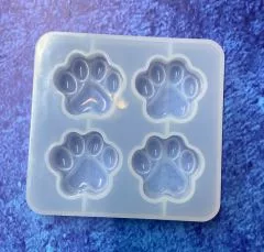 Molde silicona huellas x 4