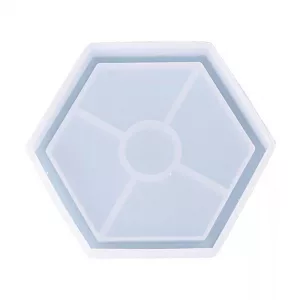 Molde de silicona porta vaso hexagonal