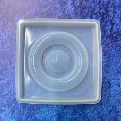Molde de silicona porta vaso cuadrado circulo